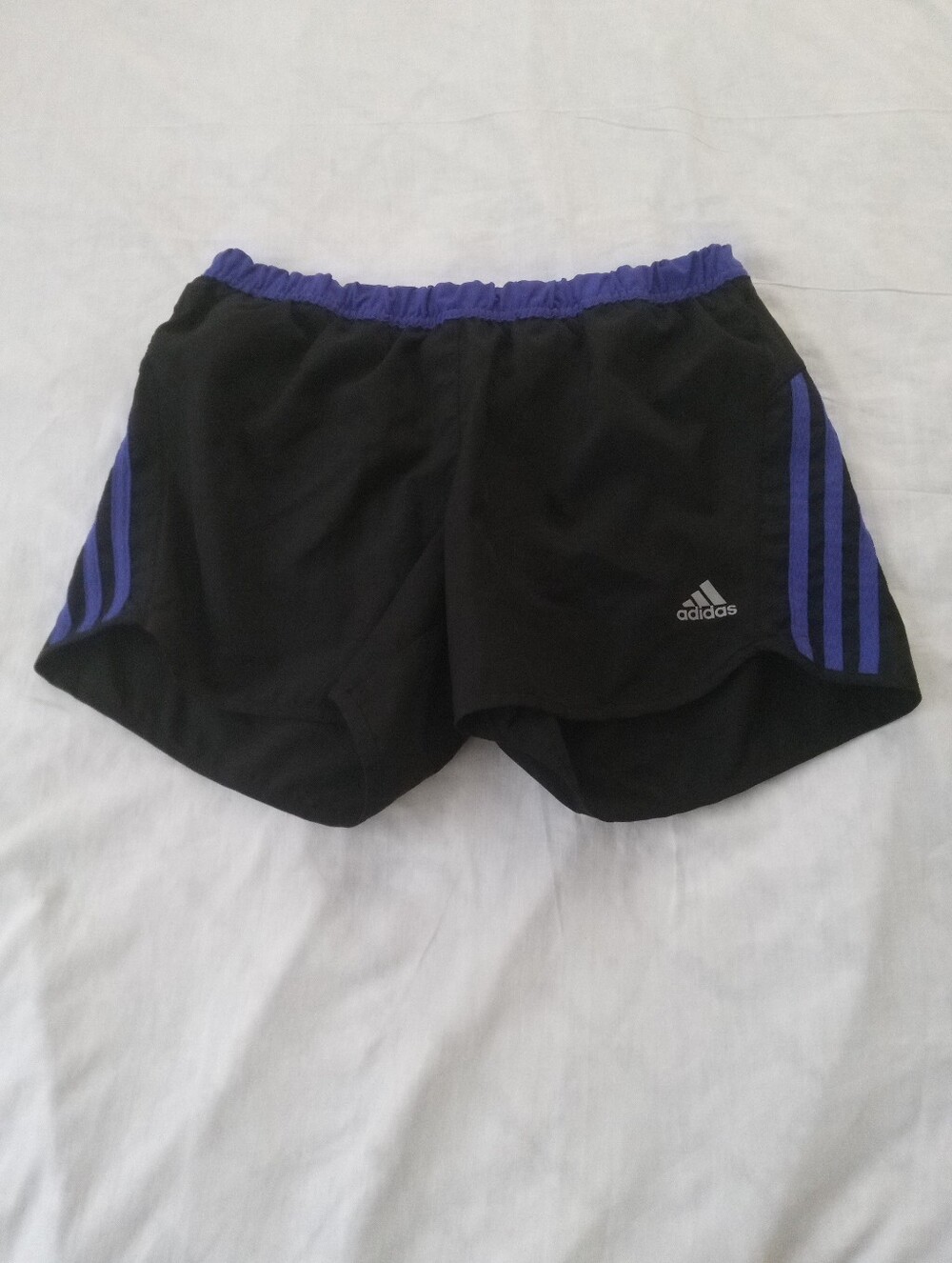 adidas Black and Purple Climalite Athletic Shorts